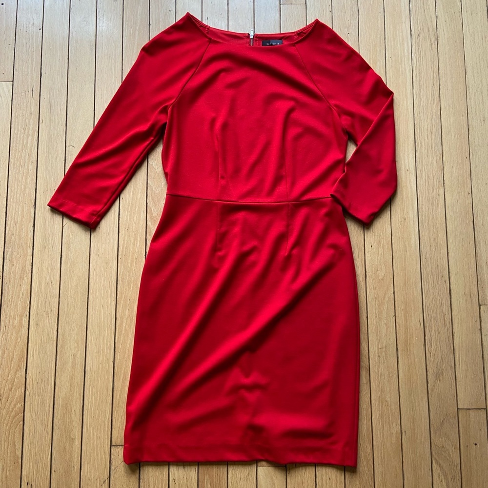 The Limited Knit Red Work or Holiday Sleeved Dress